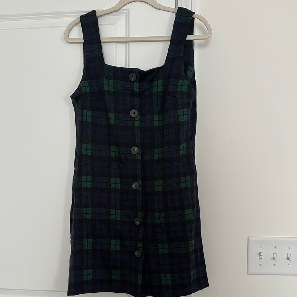 Mango Plaid Button-Down Dress Like new